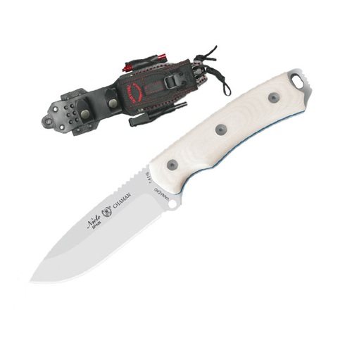 Nieto 140-mk Chaman 11.5cm Steel Fixed Blade Knife Hunting Knives - Mikarta Plus Kit #N-140mkplus