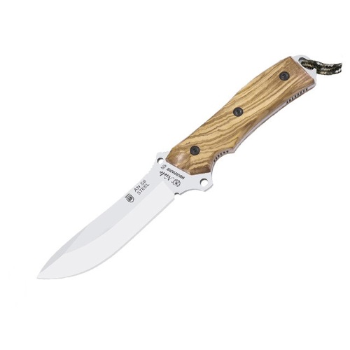 Nieto 195-o Warfare 13cm Steel Fixed Blade Knife Hunting Knives - Olive Wood Handle #N-195o