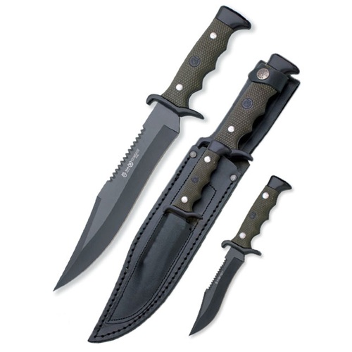 Nieto 3004k Kangaroo Main 23/11cm Steel Fixed Blade Knife Hunting Knives - Black Leather Abs Zamak Handle #n-3004k