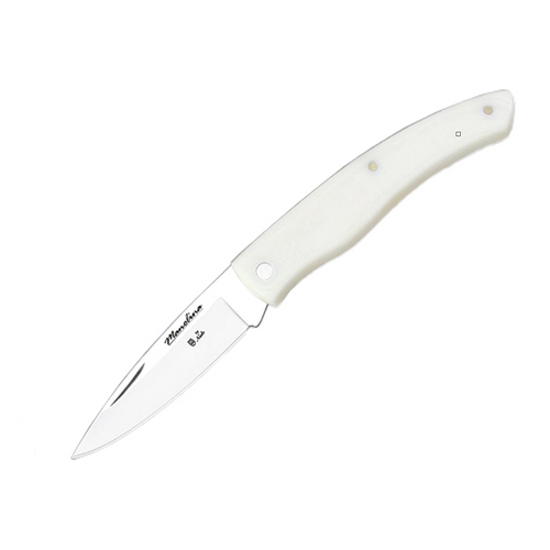 Nieto 401w Manolina 6.5cm Steel Folder Blade Knife Hunting Knives - White Mikarta Handle #N-401w