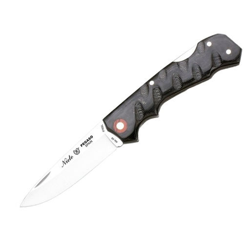 Nieto Pegaso 8cm An-58 Steel Blade Folding Knife Hunting Knives - Black Mikarta Handle #N-600