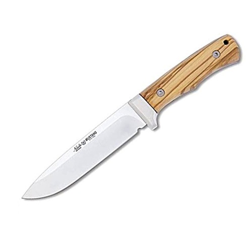 Nieto Mustang 14cm An-58 Steel Fixed Blade Knife Hunting Knives - Olive Wood Handle #n-6403