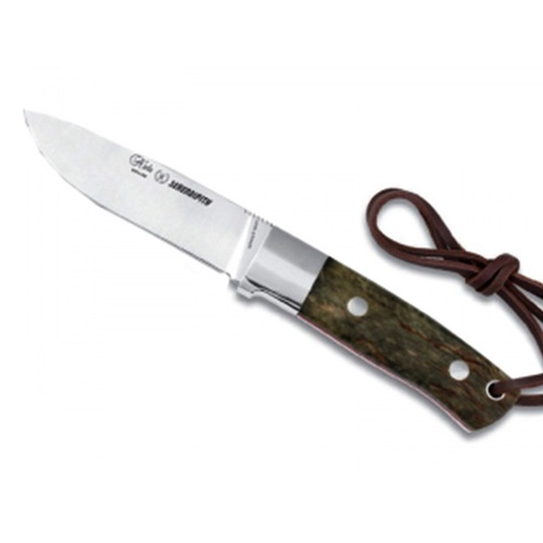 Nieto Serendipity 11.5cm Bohler N-695 Steel Fixed Knife Hunting Knives - Curly Birch Handle #N-6603as