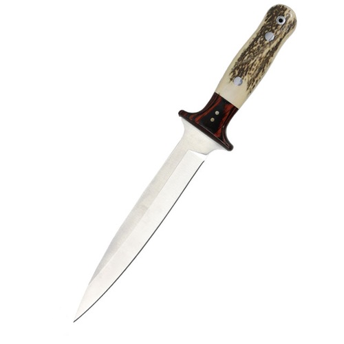 Nieto Pig Sticker 13.75 Inch Overall Fixed Blade Knife Hunting Knives - Stag Horn Wood #N-stag1n