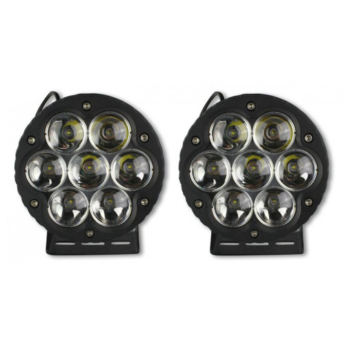 Night Prowler 6.5" 70w Pair Flood Wiring Lights - Military Breather #np70f