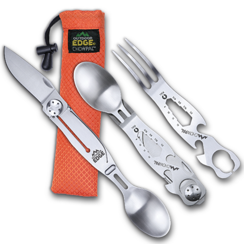 Outdoor Edge Chowpal-mealtime Multi-tool Compact Set - 3 Piece 7 Function #oe-cpl-10c