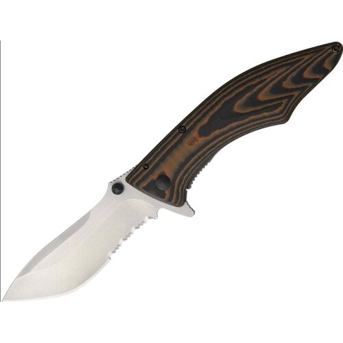 Outdoor Edge Conquer Semi Serrated Edge Pocket Folding Knife - 3.5 Inch Blade #oe-Cq-35S