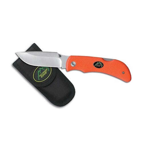 Outdoor Edge 7.3 Inch Grip-Blaze Drop-Point Folding Knife - Orange #oe-Gb-20C