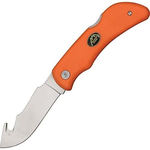 Outdoor Edge 7.3 Inch Grip-hook Blaze Gut-hook Folding Knife - Orange #oe-ghb-50c
