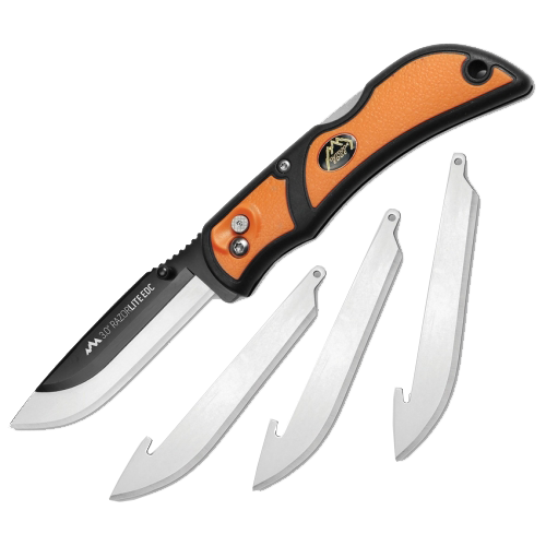 Outdoor Edge Razor-Lite Edc Orange Folding Knife W 3 Replacement Gut-Hook Blade -  #oerlb3030