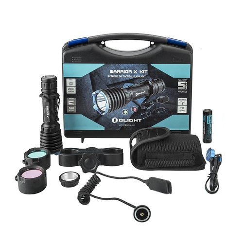 Olight Warrior X 2000 Lumen 560M Rechargeable Hunting Kit