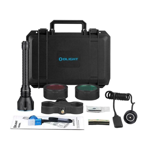 Olight 1300 Lum Hunting Tactical Rechargeable Flashlight Led Torch Kit - 1300M Long Throw Beam #javelot Turbo Kit