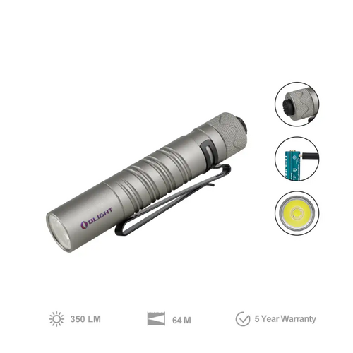 Olight I5r Eos 350 Lumens Tactical Pocket Torch Ti - Waterproof #I5r Eos Ti