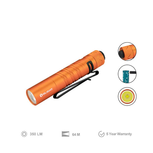Olight I5r Eos 350 Lumens Tactical Pocket Torch - Orange #I5r Eos Orange