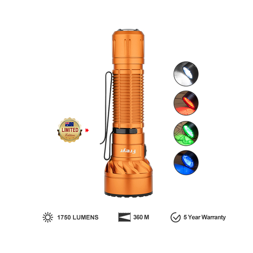 Olight Freyr Orange Four Color 1750 Lumens Tactical Led Torch - Waterproof #freyr Orange