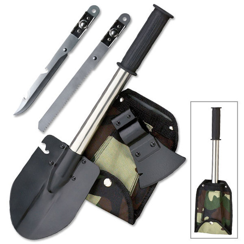 Xhunter Ultra Knife Combo Set - 5Pcs Outdoor Shovel Axe Wood Saw Gut Hook #k-X-14