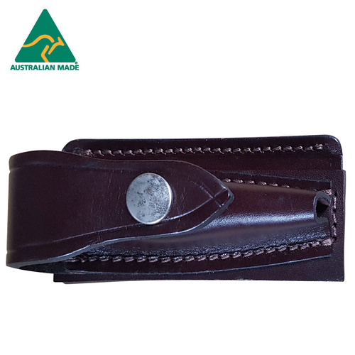 Powa Beam Jcoe Leather Stockmans Pocket Knife Sheath Pouch - Medium Australian Made #hpm