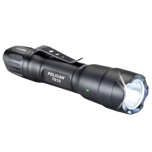 Pelican 1018 Lum Compact Rechargeable Led Torch - Black 227m Throw #p7610b