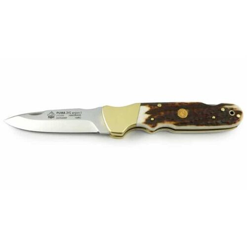 Puma 2+2 Ergon 1 Stag Folding Blade Hunting Pocket Knife - Staghorn Scales #21 0650