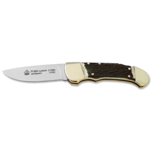 Puma Custom Hunting Pocket Knife - Staghorn Scales #21 0985