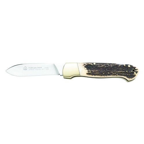 Puma Jata 240 M Hunting Pocket Knife - Staghorn Scales #21 2400