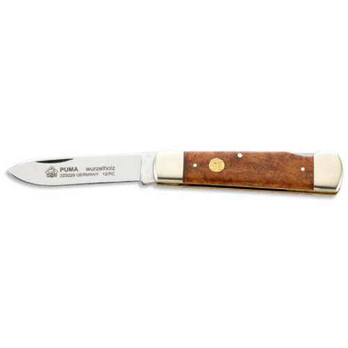 Puma Wurzelholz Hunting Pocket Knife - Wood Scales #22 2028