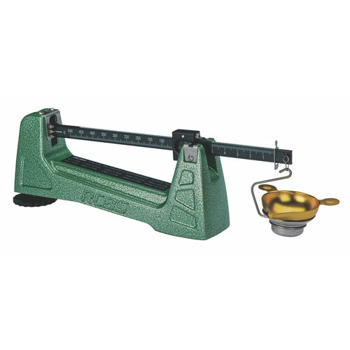 Rcbs Model 500 Mechanical Reloading Scale Leveling Foot Magnetic Dampening - 505g Capacity Ambidextrous Metal Scale Pan #R98915