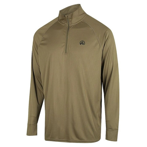 Ridgeline Mens Performance Qtr Zip Top Dark Khaki - Lightweight #rlclsmldk [3xl]
