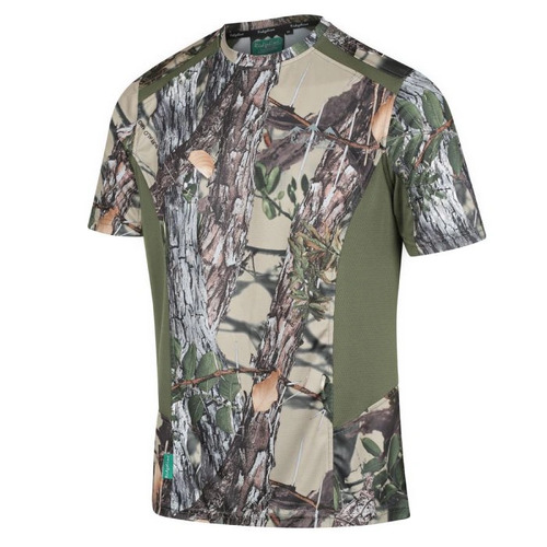 Ridgeline Mens Whanau Tee 100% Polyester Cooldry Fabric - Buffalo Camo/field Olive #rlctswxfo [5xl]