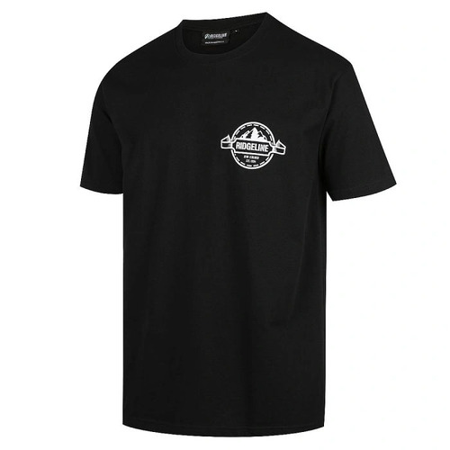 Ridgeline Mens Logo Tee Twin Needle Finish - Black #rlctslgb [xs]