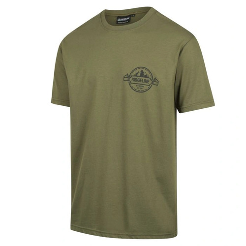 Ridgeline Mens Logo Tee Classic Mens Fit - Khaki #rlctslgk [m]