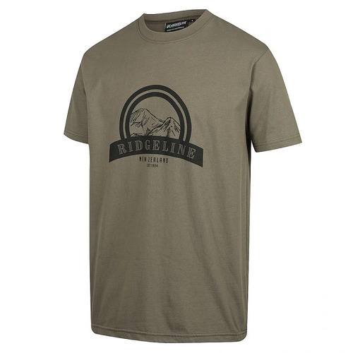 Ridgeline Mountains Tee Classic Fit 100% Cotton - Beech #rlctsmtbc [s]