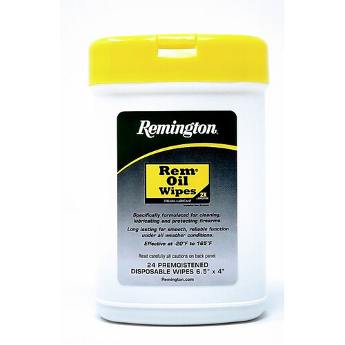 Remington Disposable Rem Oil Pop Up Wipes Gun Cleaning Cloth - 24 Count #Rem16325