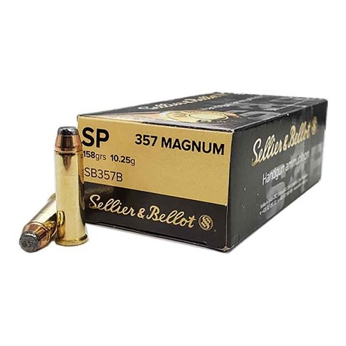Sellier & Bellot 357 Mag 158 Grain Sp Ammo 50 Rd Durable Performance #v311432