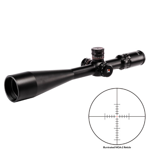 Sightron Hunting Rifle Scope Long Range Siii Plr Series Precision 10-50x60 Riflescopes - Zero Stop Moa-2 Reticle #si-28010