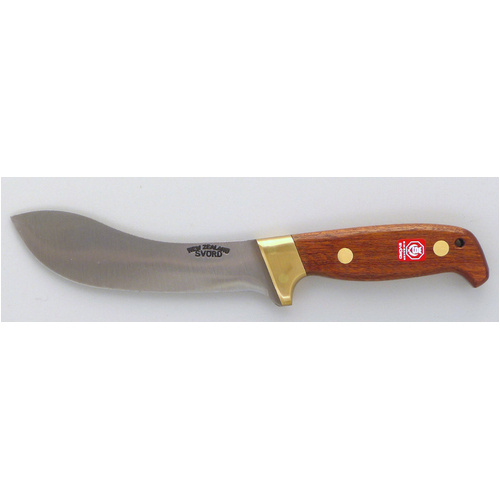 Svord Deluxe Curved Skinner Knife Fixed Blade 5 3/4" - Mahogany Handle #sv677bb