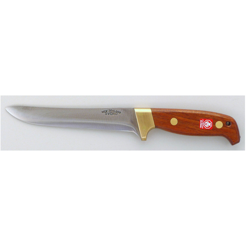 Svord Deluxe General Purpose 6 1/4 Fixed Knife - Mahogany Brass Handle #sv870bb