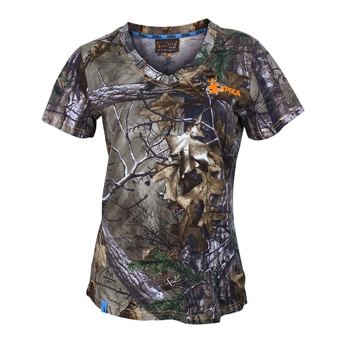 Spika Women's Hr Trail Camo Cotton Tee - Short Sleeve Shirt #hw-100 [3xl]
