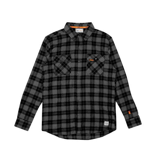 Spika Mens Go Casual Check Shirt - Grey #gor-ckg-1a [size 2xl]