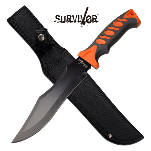 Survivor Hunting Fixed Blade Knife - Full Tang Blade 12 Inch Overall #sv-Fix004Bk