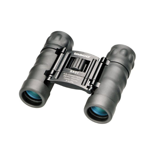 Tasco 8X21 Binoculars From Essential Series, Black Clampack Rubber Roof 165Rbd