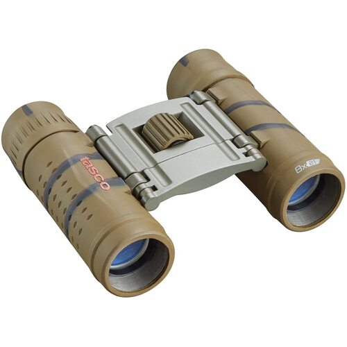 Tasco Essentials 8X21 Roof Binocular - Brown Camo #ta165821B