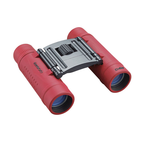 Tasco Essentials 10X25 Roof Binocular - Red #ta168125R