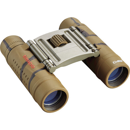Tasco Essentials 10X25 Compact Binocular - Brown Camo #ta168125B