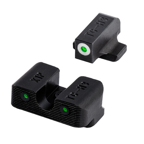 Truglo Tritium Pro Handgun Green Night Sights For Glock Low Mos - Green W/ Orange Outline Glows In The Dark #Tg-tg231g1mc