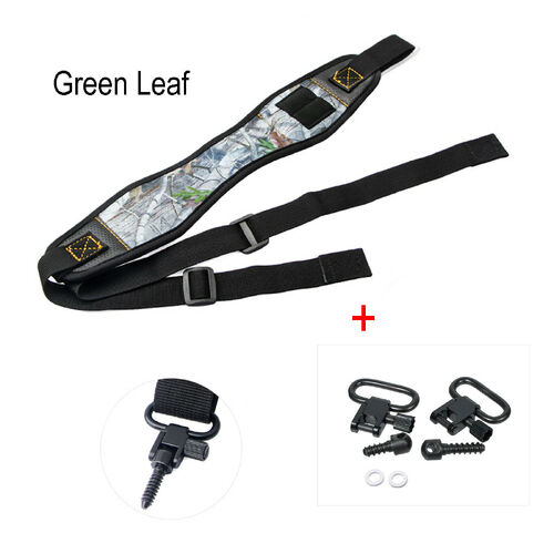 Atacpro Rifle Shotgun Sling W 1 Inch Swivels - Green Leaf #tm01149