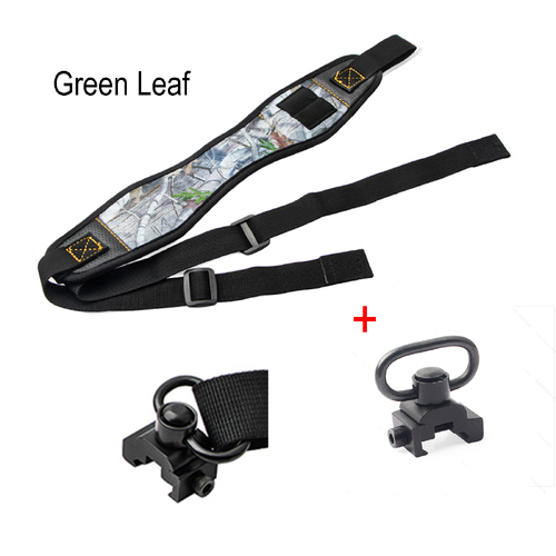 Atac Pro Rifle Shotgun Sling And Swivels Set Carrier - Green Leaf #Tm01150