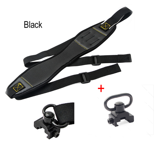 Atacpro Hunting Rifle Shotgun Sling And Swivels Set Carrier - Black #Tm01160