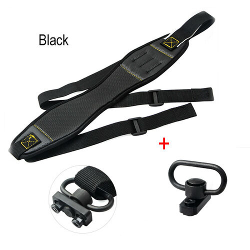 Tekmat Shotgun Rifle Gun Sling And Swivels Set - Black #Tm01161