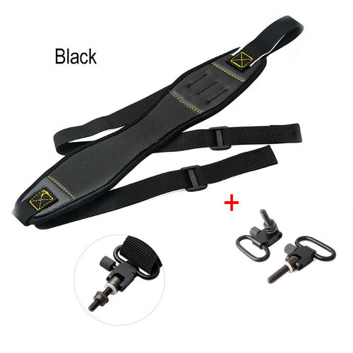 Atacpro Shotgun Rifle Gun Sling W Swivels Set - Black #Tm01162
